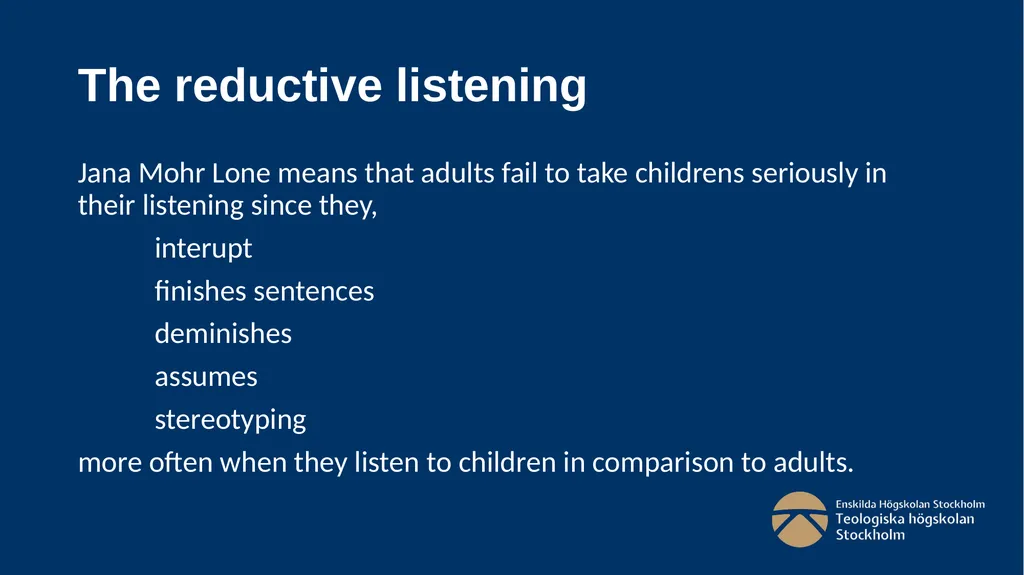 Child attentive theology - Sweden Joseph Sverker - slide 5 of 12