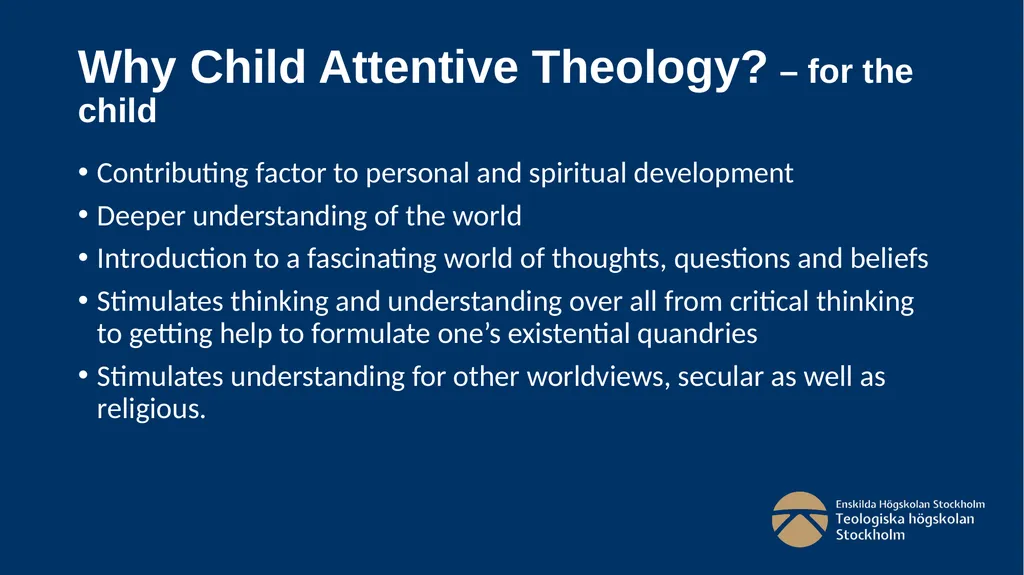 Child attentive theology - Sweden Joseph Sverker - slide 8 of 12