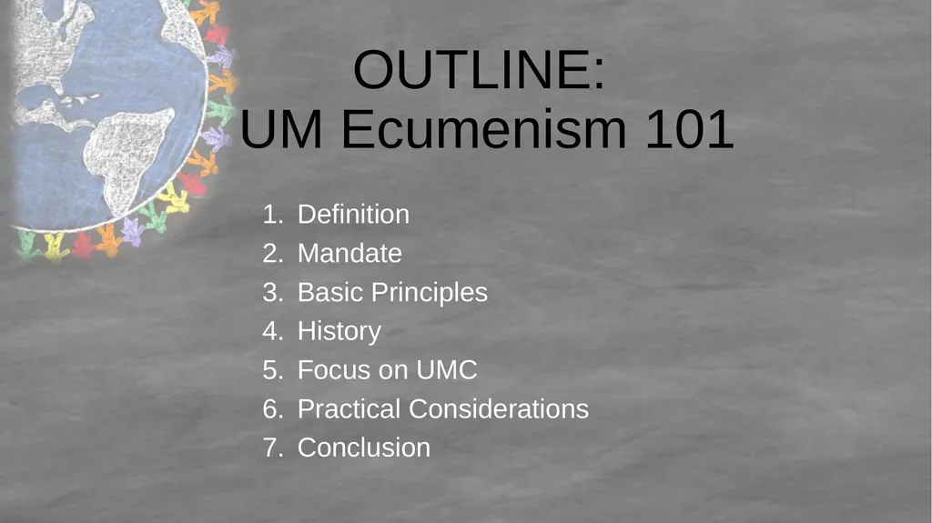 United Methodist Ecumenism 101 Rev. Dai Morgan - slide 3 of 36