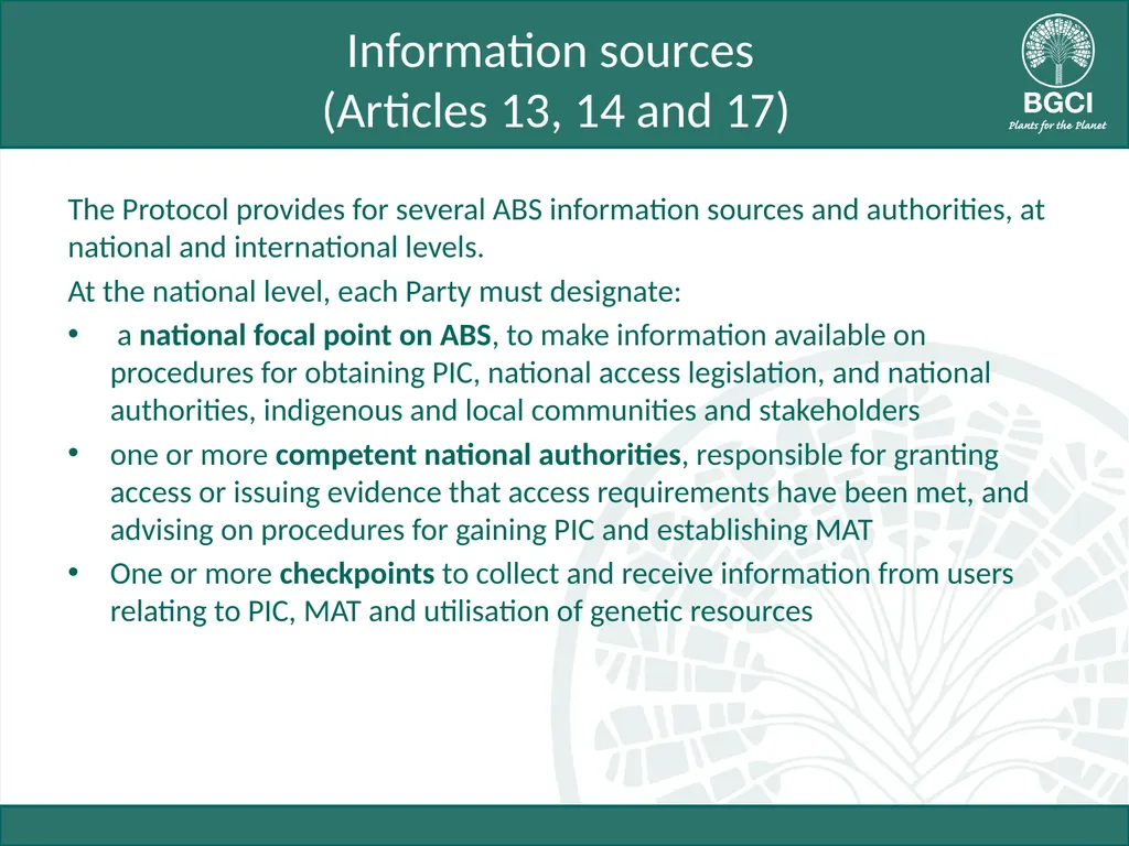 Module 3: Key Articles of the Nagoya Protocol on - slide 16 of 19