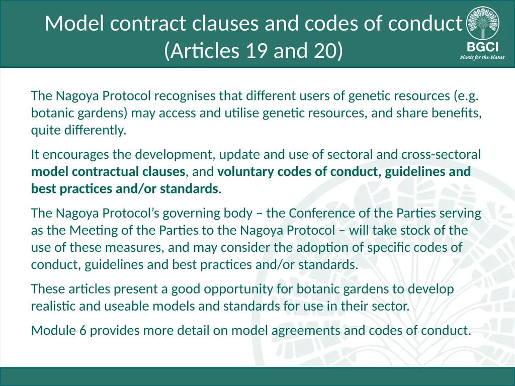 Module 3: Key Articles of the Nagoya Protocol on - slide 15 of 19