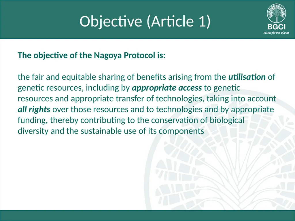 Module 3: Key Articles of the Nagoya Protocol on - slide 2 of 19