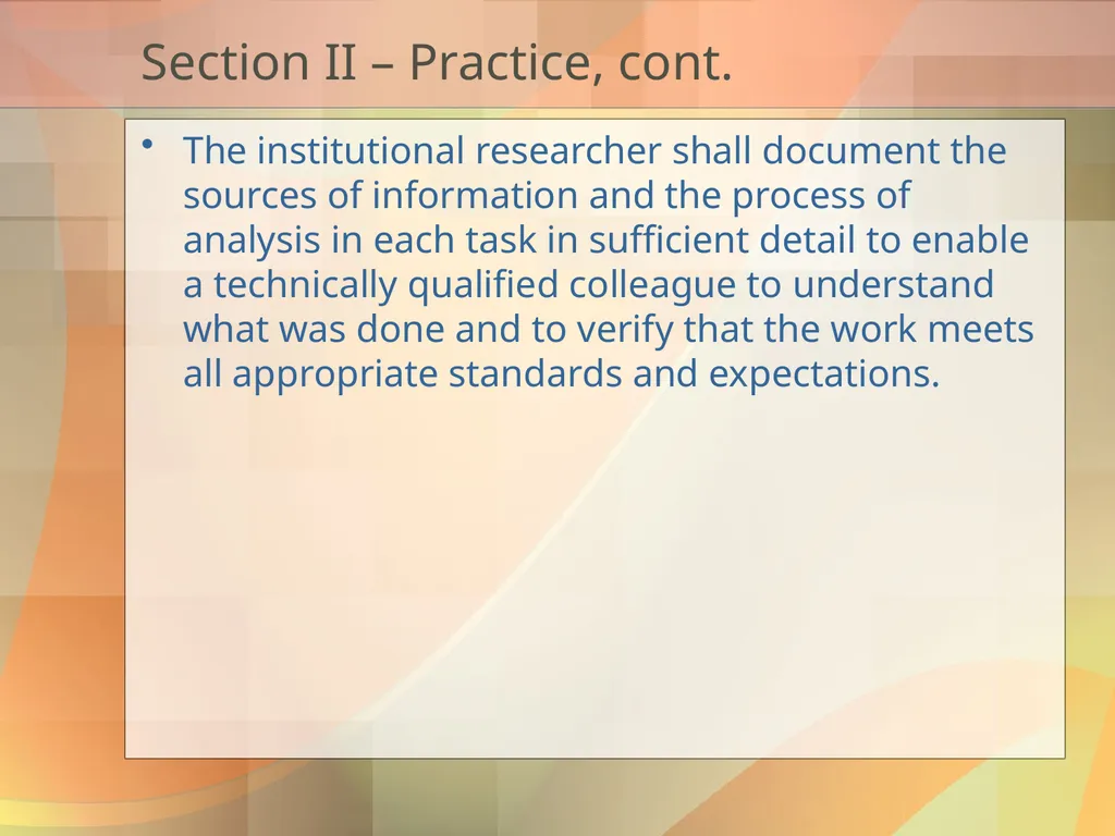 Got Ethics? Using IR’s Code of Ethics to Navigate - slide 13 of 24