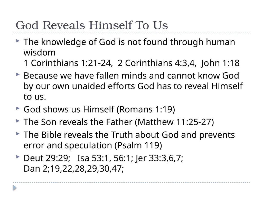 Systematic Theology Lecture 3: The Attributes of - slide 10 of 24