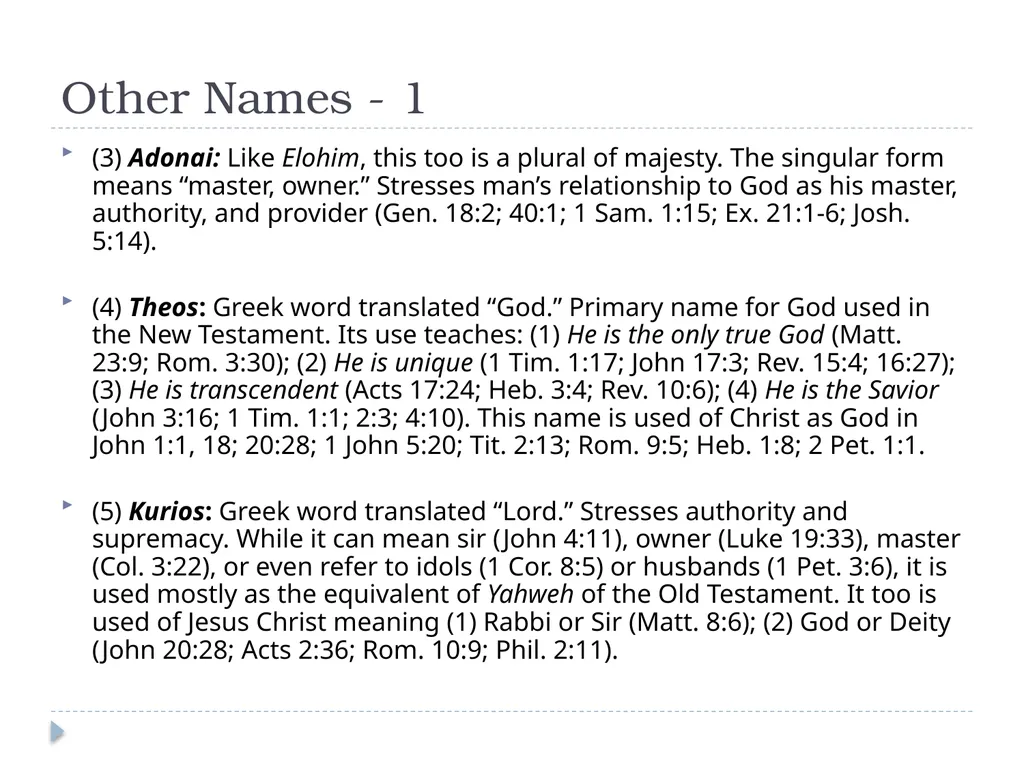 Systematic Theology Lecture 3: The Attributes of - slide 20 of 24