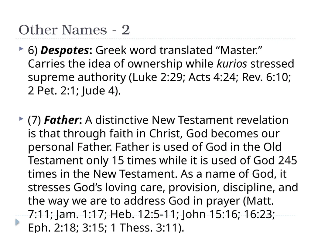 Systematic Theology Lecture 3: The Attributes of - slide 21 of 24