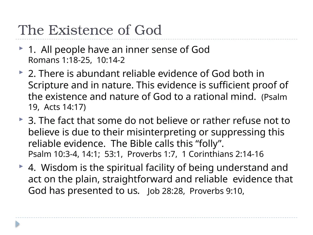 Systematic Theology Lecture 3: The Attributes of - slide 2 of 24