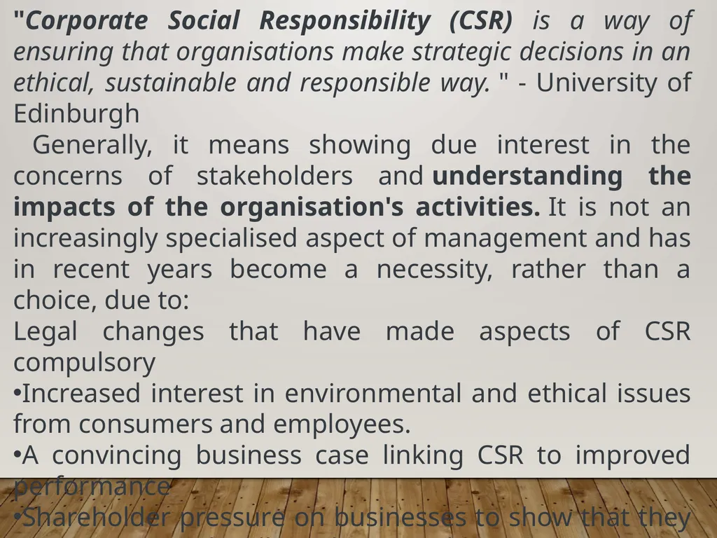 UNIT 3 Corporate Responsibility Corporate - slide 3 of 25