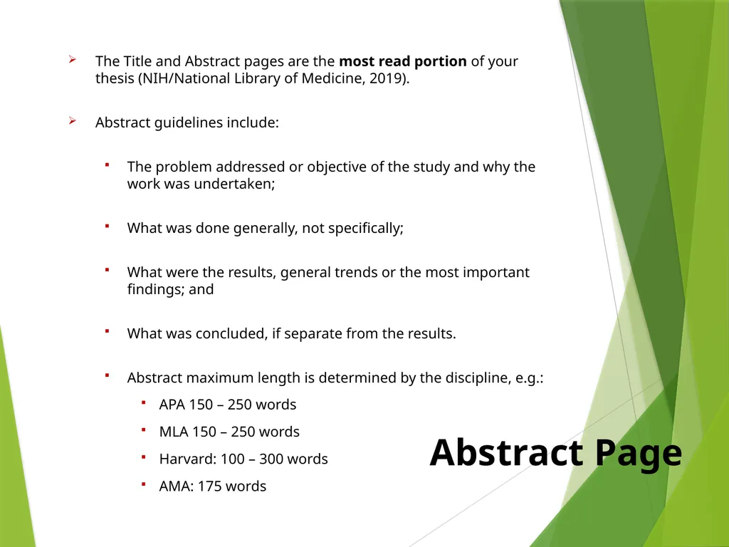 Formatting the Preliminary Pages of Your Thesis, - slide 15 of 23