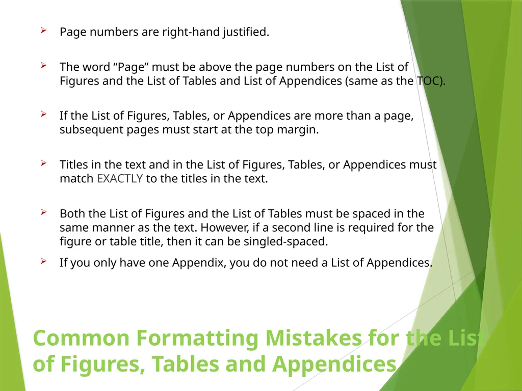 Formatting the Preliminary Pages of Your Thesis, - slide 18 of 23