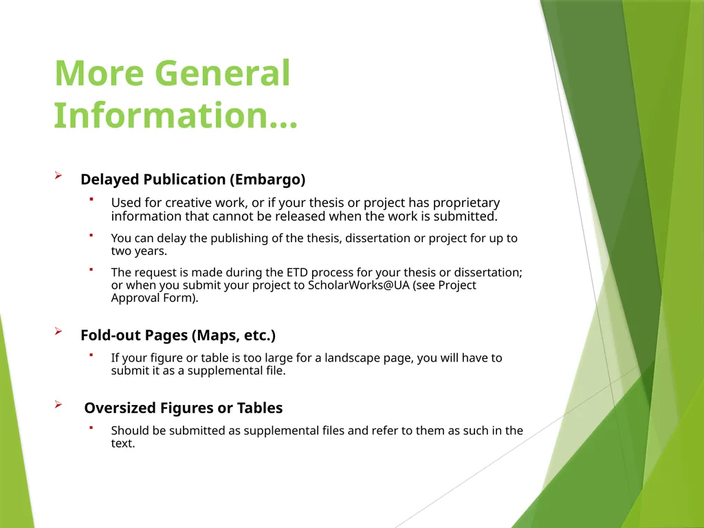 Formatting the Preliminary Pages of Your Thesis, - slide 22 of 23