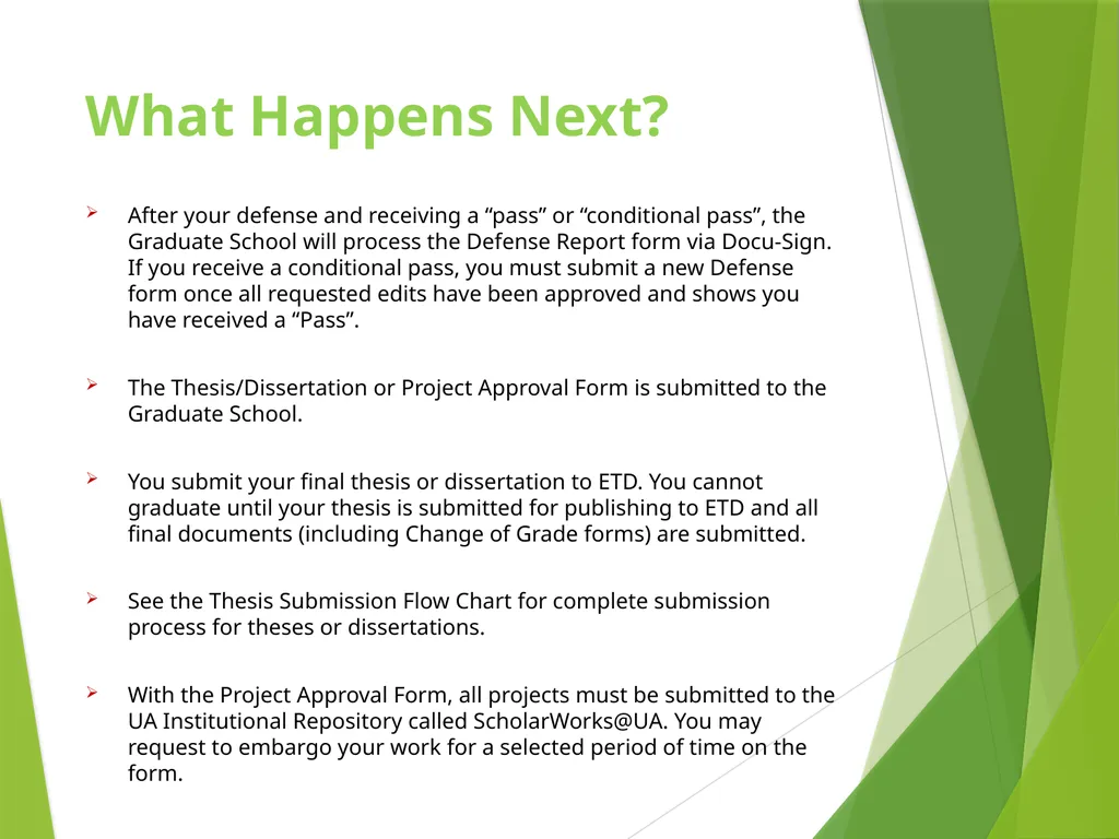 Formatting the Preliminary Pages of Your Thesis, - slide 23 of 23