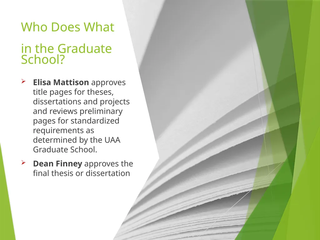 Formatting the Preliminary Pages of Your Thesis, - slide 2 of 23