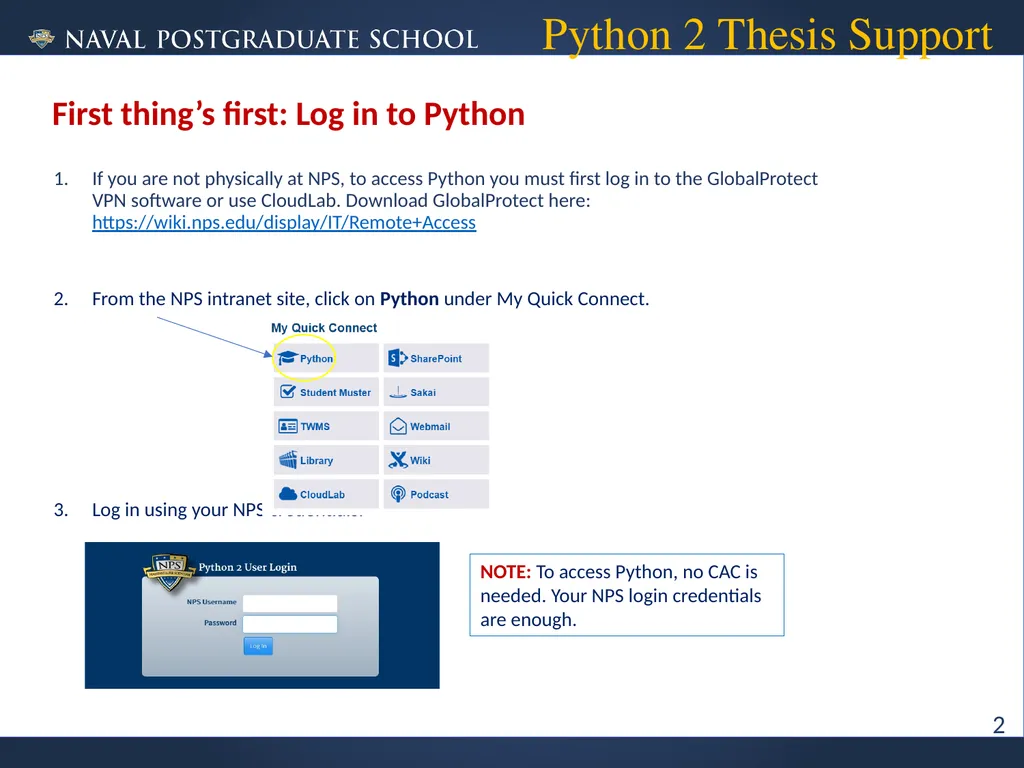 Python 2 Thesis Support All Users: How to Add a - slide 3 of 12
