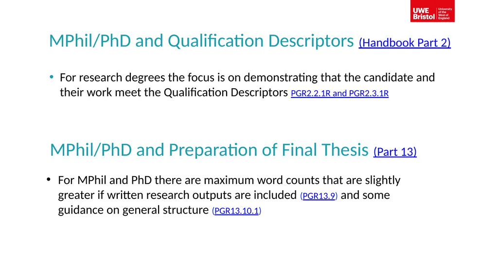 Guidelines on MPhil/PhD written thesis format at - slide 5 of 8