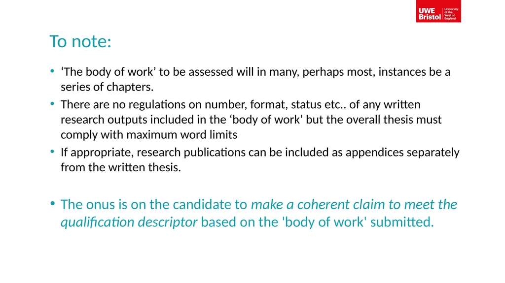 Guidelines on MPhil/PhD written thesis format at - slide 7 of 8