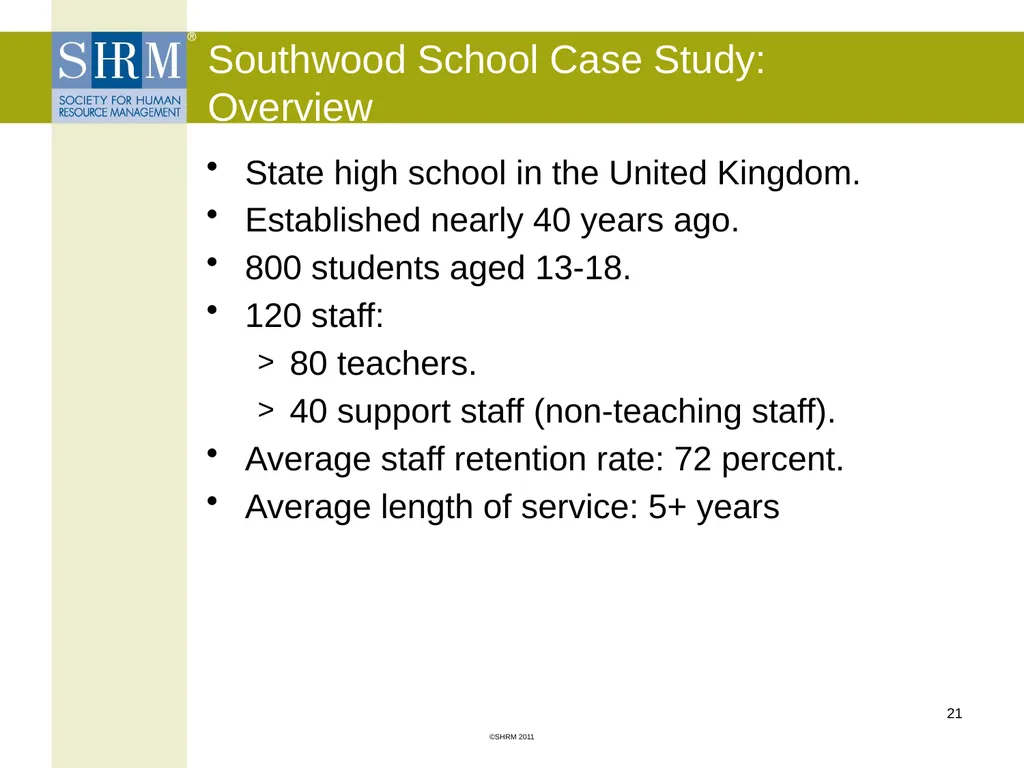 Southwood School: A Case Study in Training and - slide 21 of 23