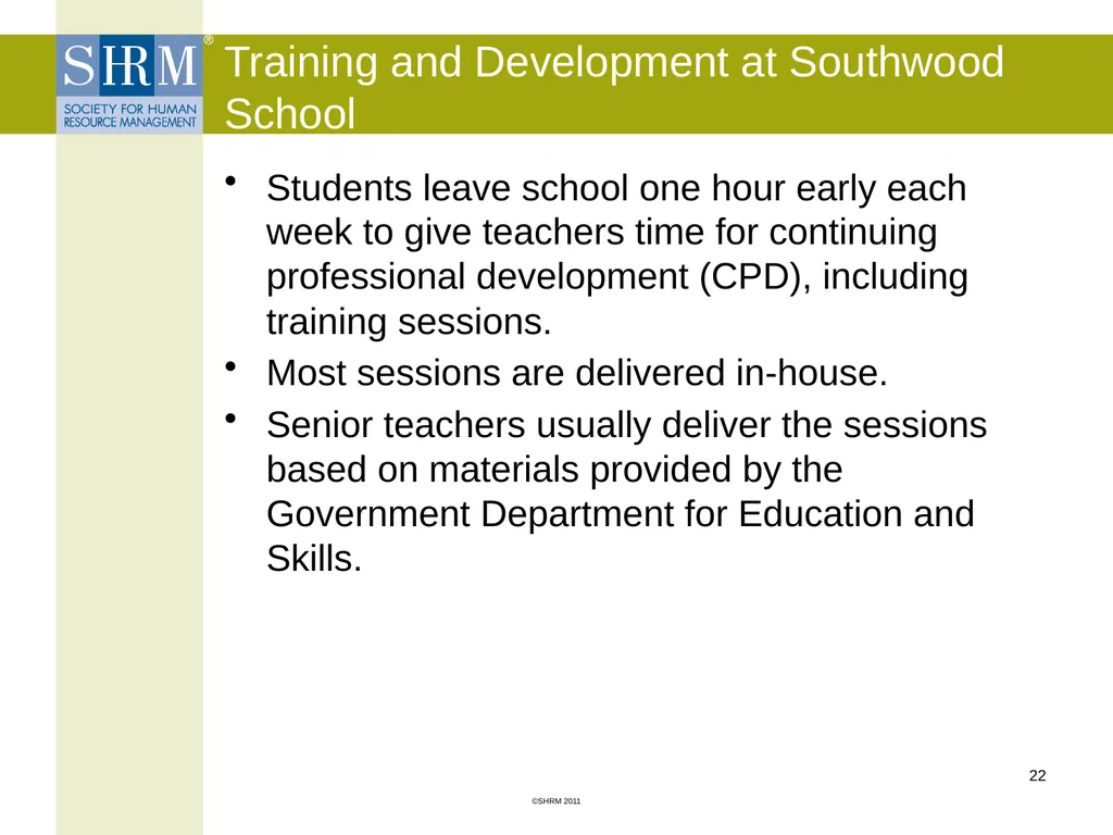 Southwood School: A Case Study in Training and - slide 22 of 23
