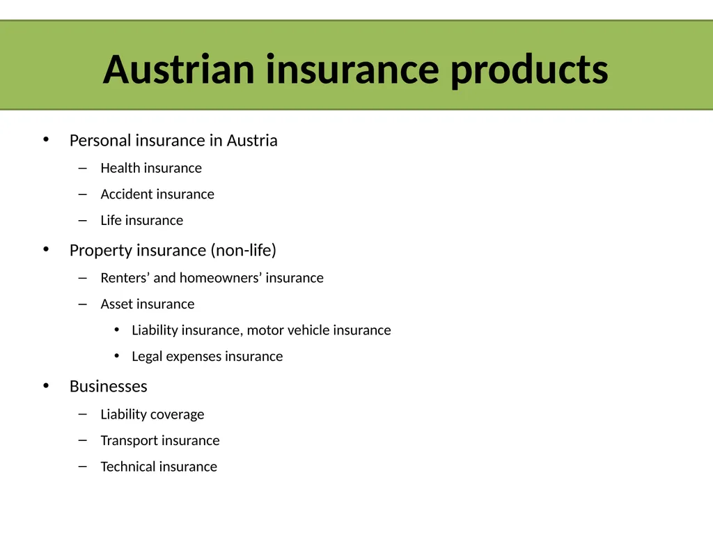 INSIGHTS INTO THE AUSTRIAN INSURANCE INDUSTRY - slide 3 of 30