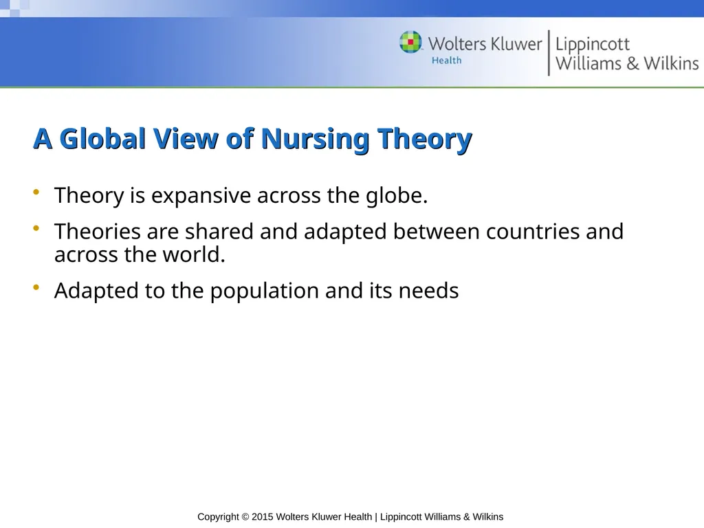 Chapter 7 Nursing Theory Introduction First nurse - slide 31 of 32