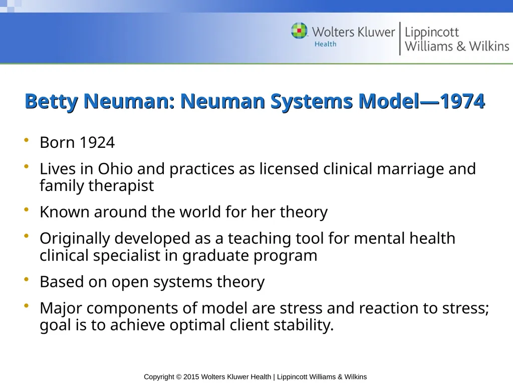 Chapter 7 Nursing Theory Introduction First nurse - slide 18 of 32