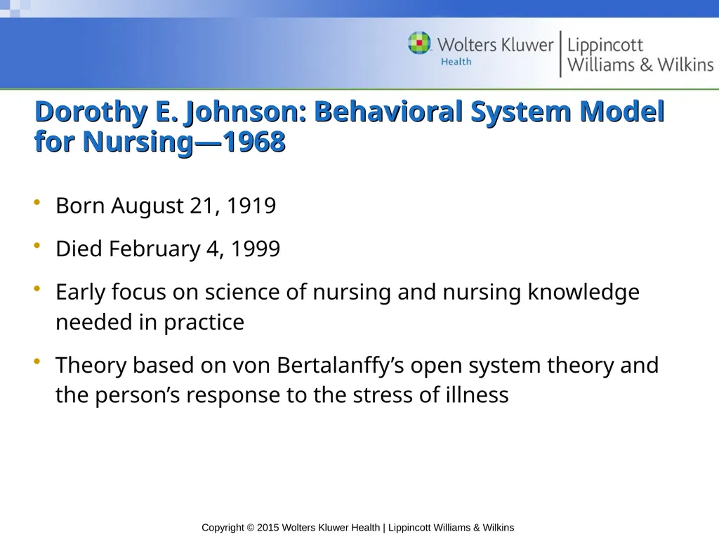 Chapter 7 Nursing Theory Introduction First nurse - slide 11 of 32