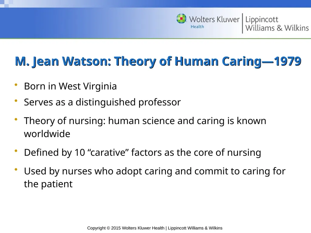 Chapter 7 Nursing Theory Introduction First nurse - slide 22 of 32