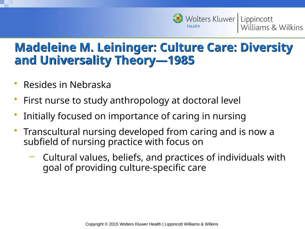 Chapter 7 Nursing Theory Introduction First nurse - slide 26 of 32