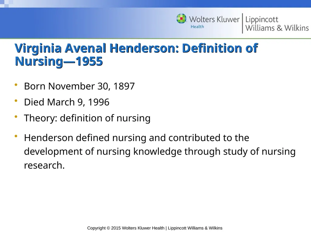 Chapter 7 Nursing Theory Introduction First nurse - slide 7 of 32