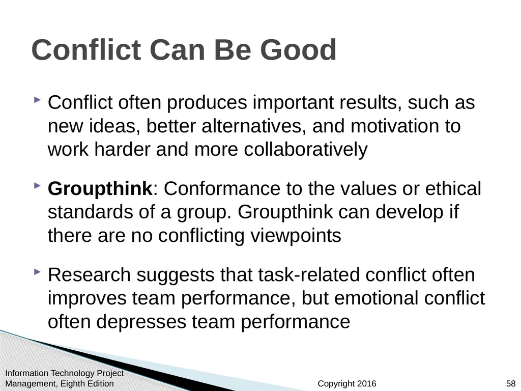 Chapter 9: Project Human Resource Management - slide 58 of 64