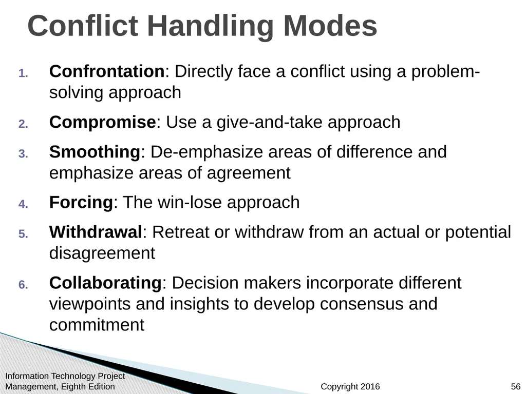 Chapter 9: Project Human Resource Management - slide 56 of 64