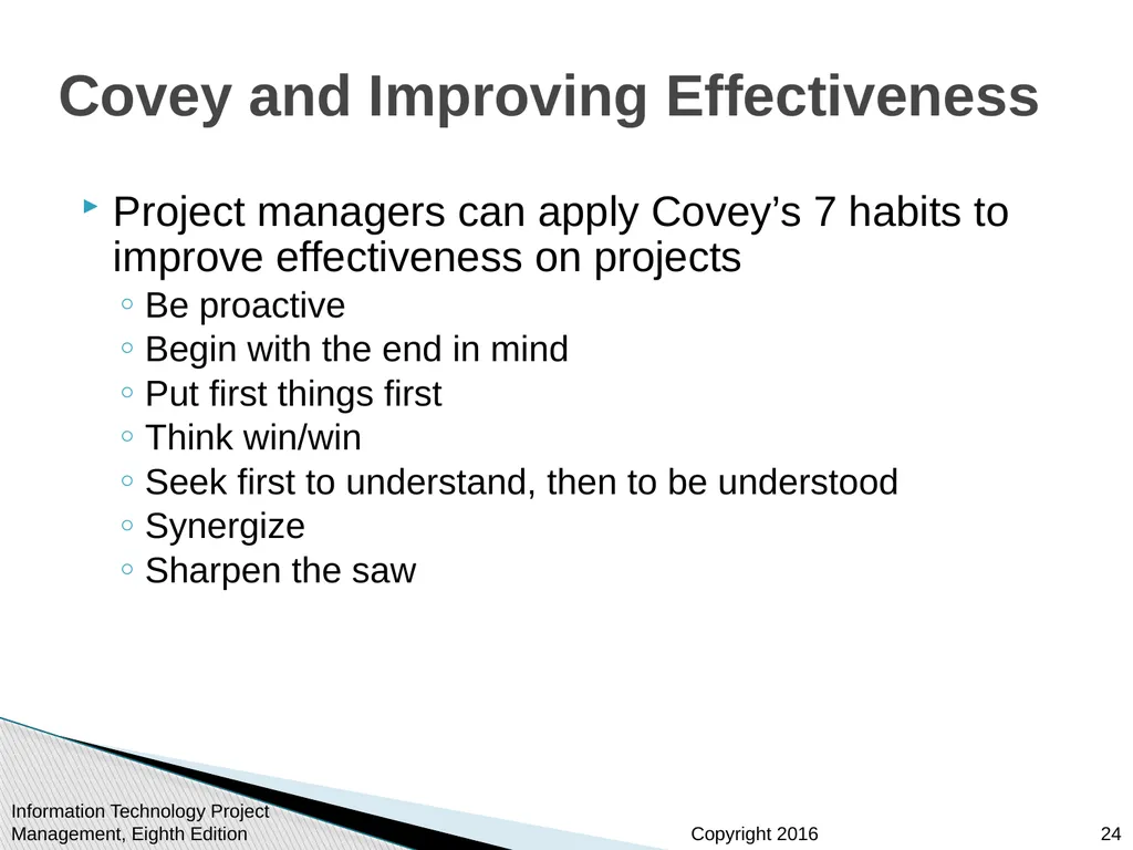 Chapter 9: Project Human Resource Management - slide 24 of 64