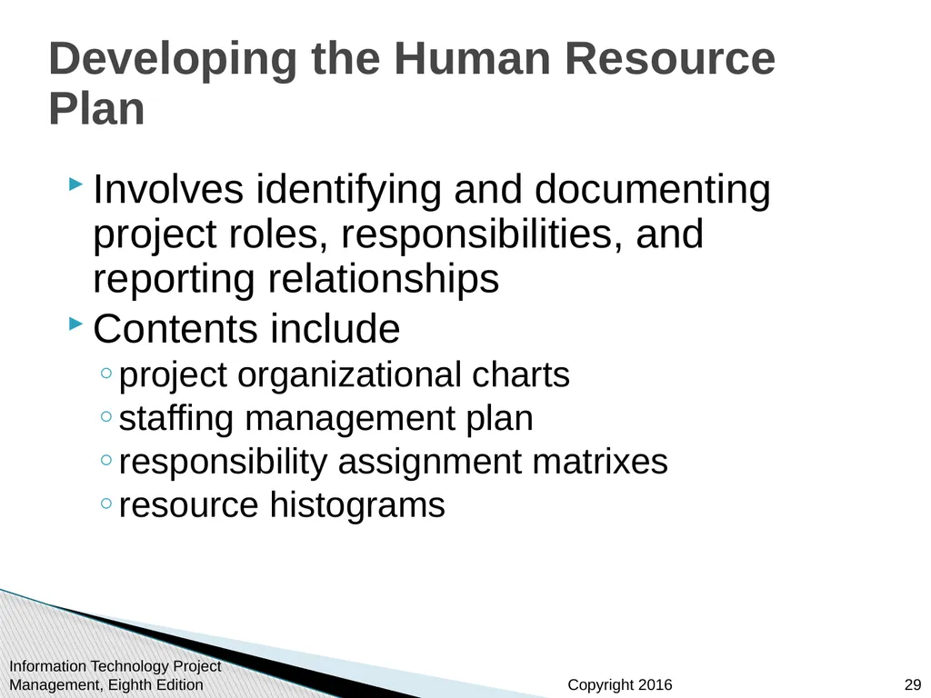 Chapter 9: Project Human Resource Management - slide 29 of 64
