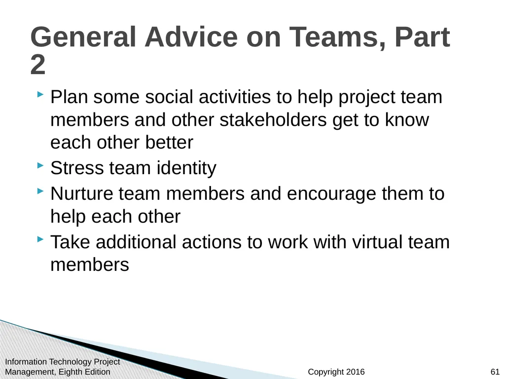 Chapter 9: Project Human Resource Management - slide 61 of 64