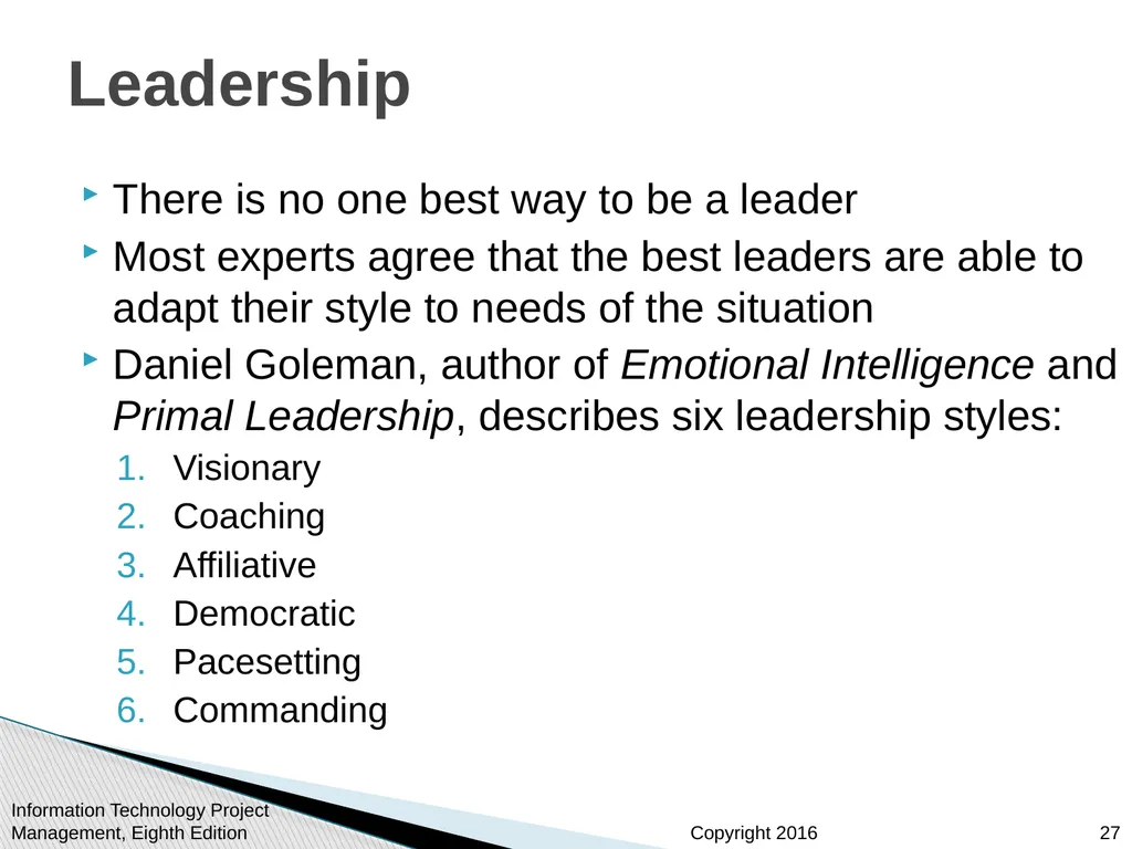 Chapter 9: Project Human Resource Management - slide 27 of 64