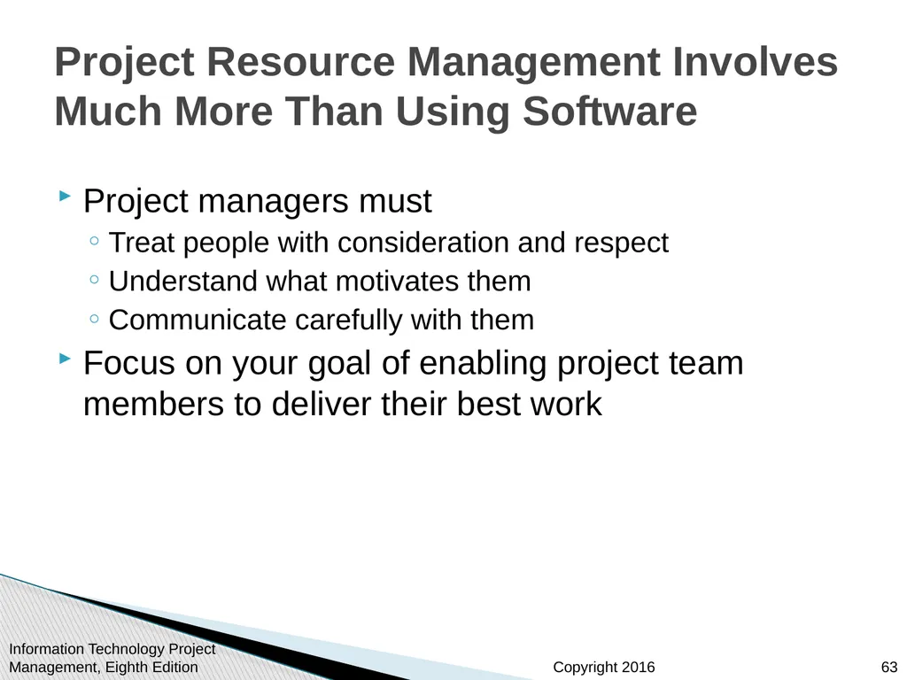 Chapter 9: Project Human Resource Management - slide 63 of 64