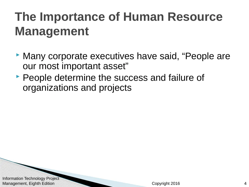Chapter 9: Project Human Resource Management - slide 4 of 64