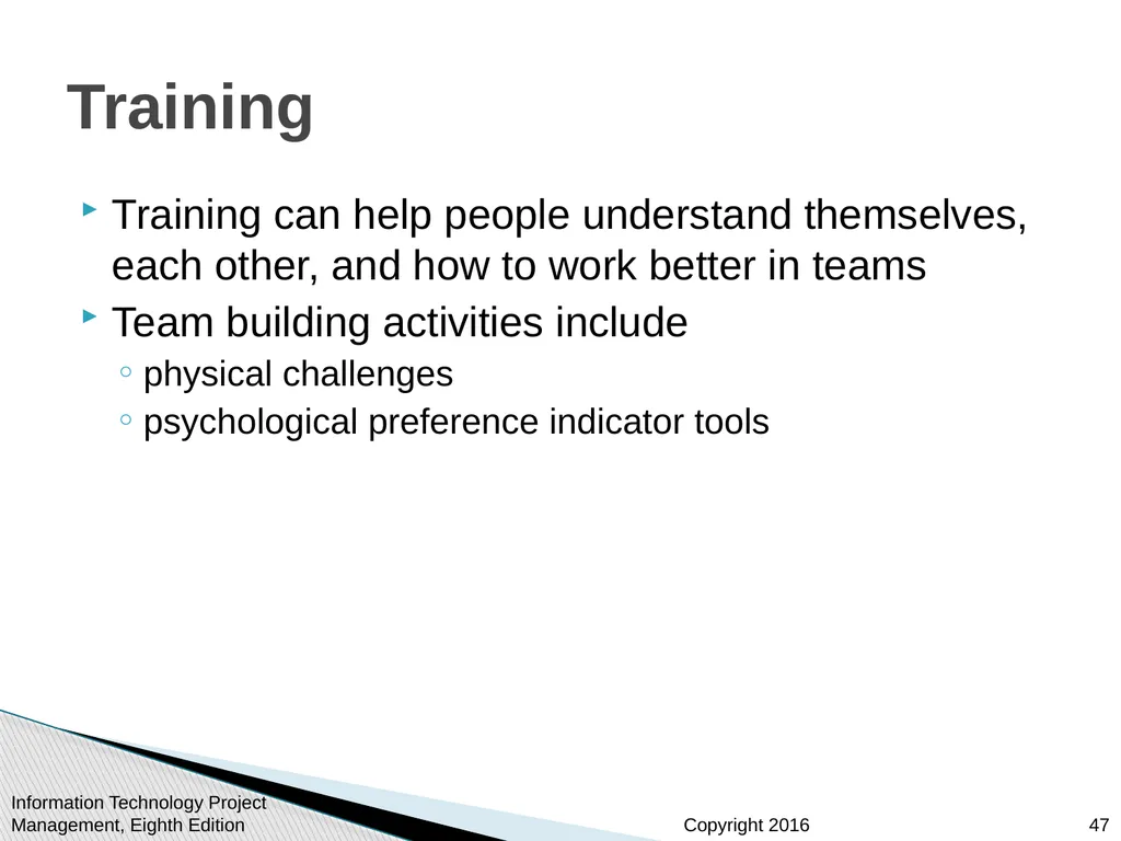 Chapter 9: Project Human Resource Management - slide 47 of 64