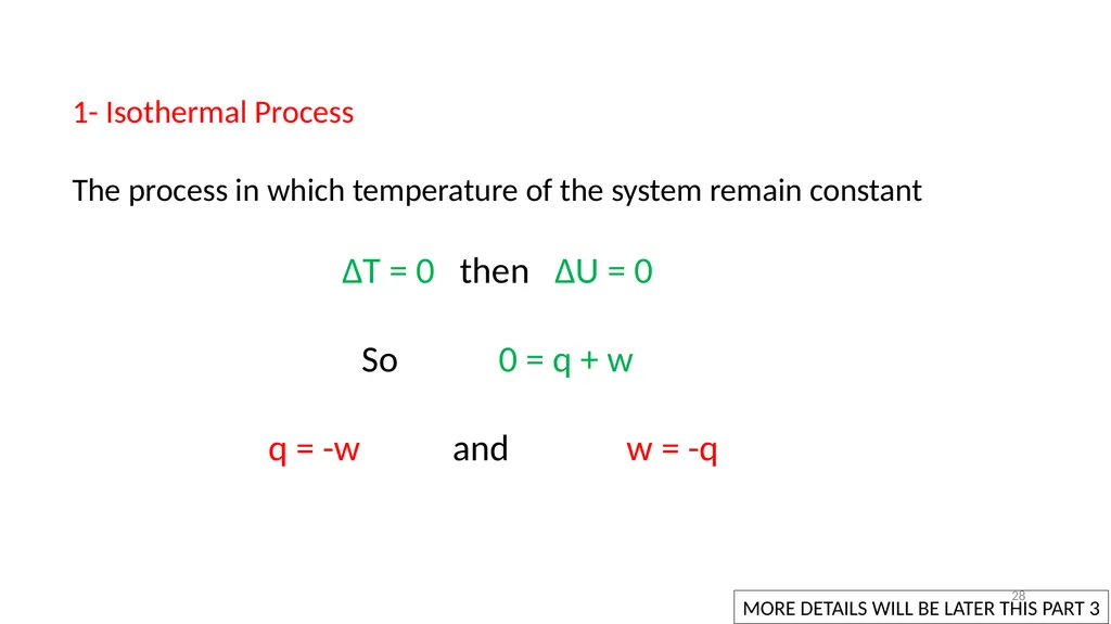 Chapter 3 Internal Energy, Heat and First Law of - slide 28 of 66