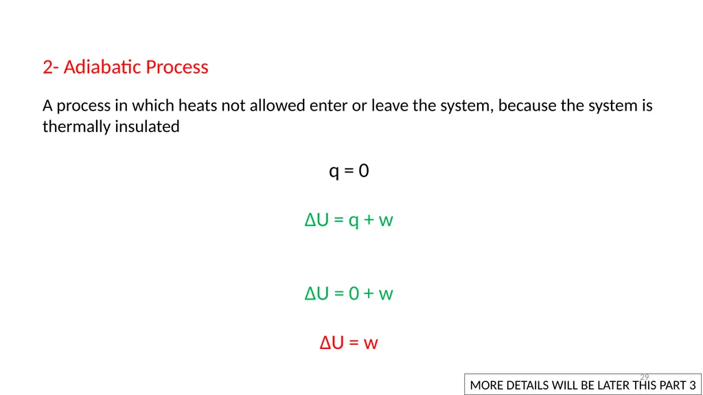 Chapter 3 Internal Energy, Heat and First Law of - slide 29 of 66