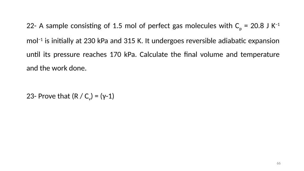 Chapter 3 Internal Energy, Heat and First Law of - slide 66 of 66