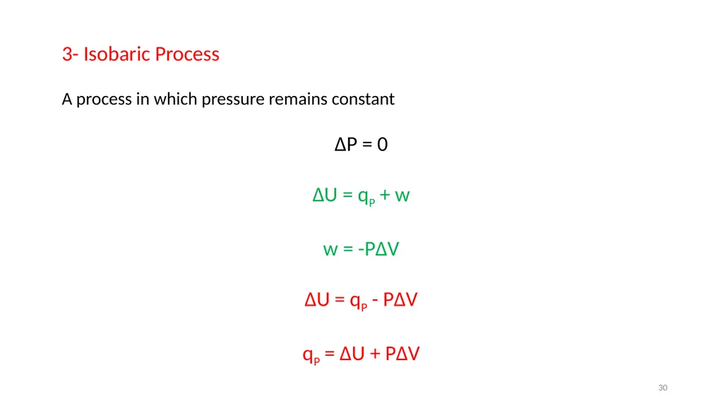 Chapter 3 Internal Energy, Heat and First Law of - slide 30 of 66
