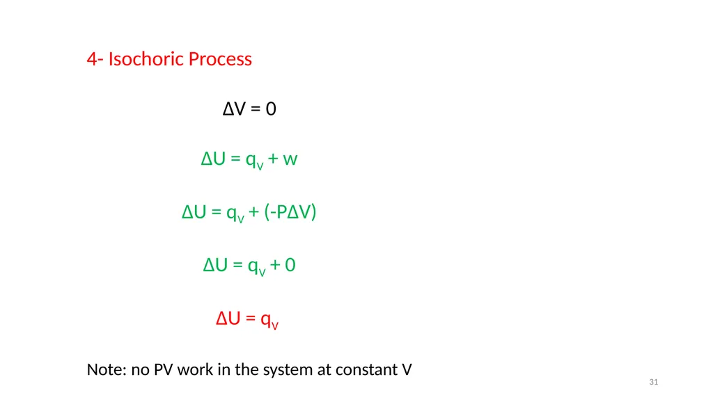 Chapter 3 Internal Energy, Heat and First Law of - slide 31 of 66