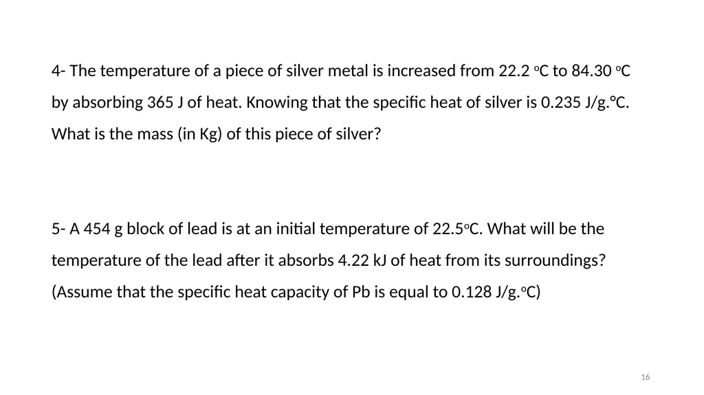 Chapter 3 Internal Energy, Heat and First Law of - slide 16 of 66
