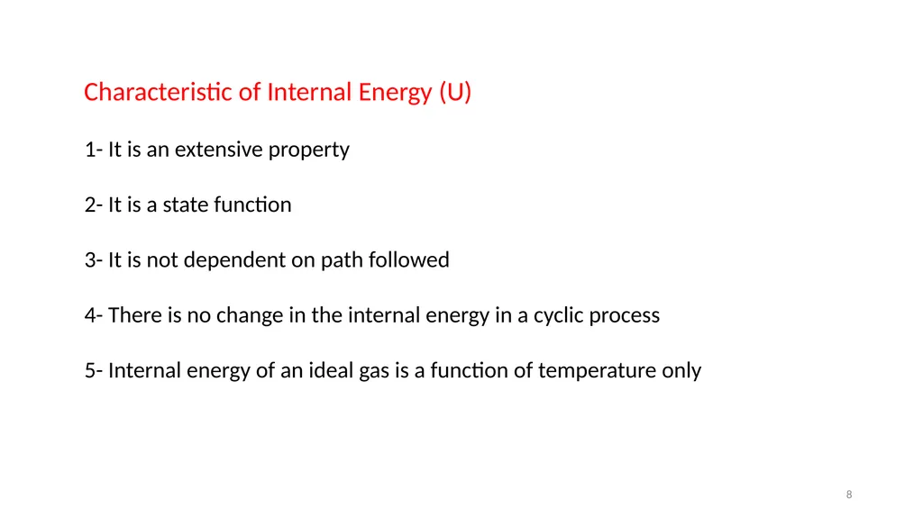 Chapter 3 Internal Energy, Heat and First Law of - slide 8 of 66