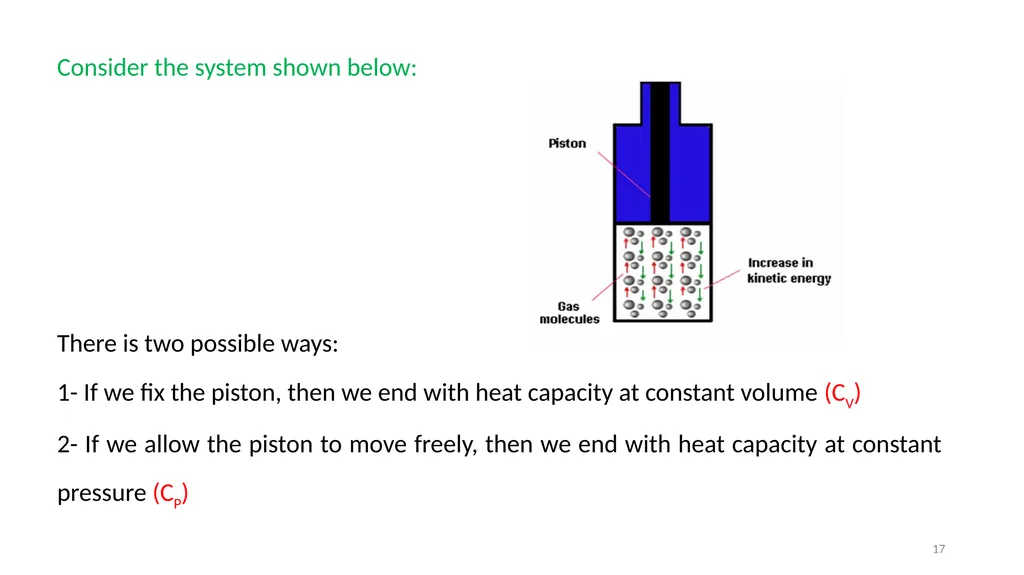 Chapter 3 Internal Energy, Heat and First Law of - slide 17 of 66