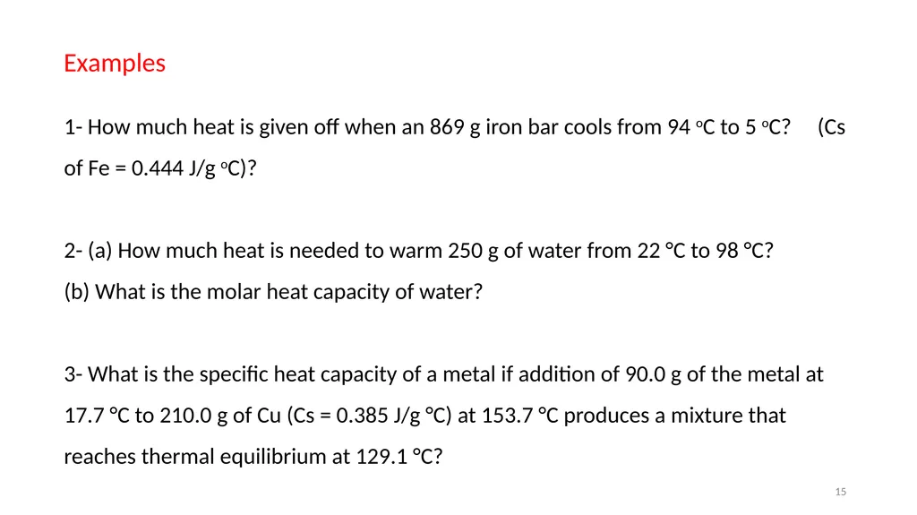 Chapter 3 Internal Energy, Heat and First Law of - slide 15 of 66