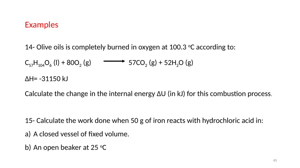 Chapter 3 Internal Energy, Heat and First Law of - slide 45 of 66