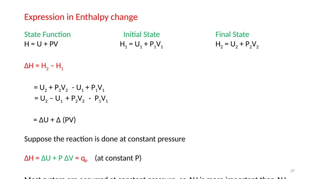 Chapter 3 Internal Energy, Heat and First Law of - slide 37 of 66