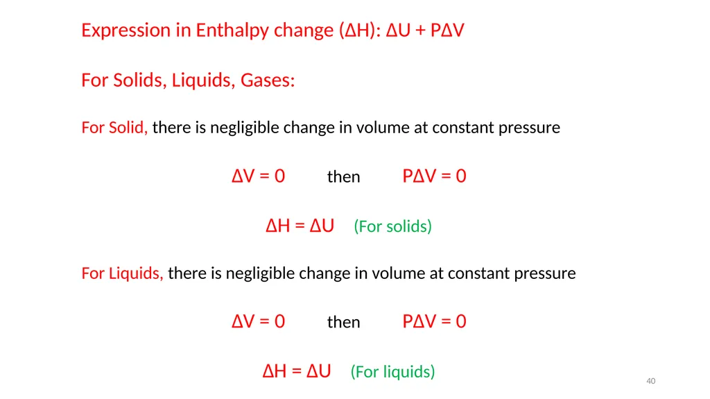 Chapter 3 Internal Energy, Heat and First Law of - slide 40 of 66